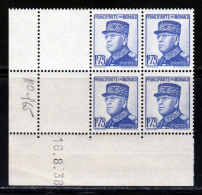 Monaco 1937 Yvert 165 ** TB Coin Date - Unused Stamps