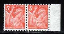 France 1944 Yvert 655 - 655a ** TB Bord Filigrane - Unused Stamps