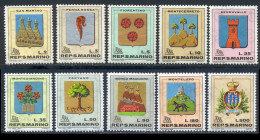 Saint-Marin 1968 Yvert 710 / 719 ** TB - Ungebraucht