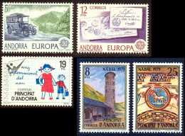 Andorre Espagnol 1979 Yvert 116 / 120 ** TB - Sonstige & Ohne Zuordnung