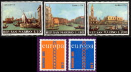 Saint-Marin 1971 Yvert 779 / 783 ** TB Bord De Feuille - Unused Stamps