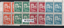 1946 Congress Bulgarian Soviet Union Association I+II 4v.- MNH   Block Of Four  Bulgaria / Bulgarie - Unused Stamps