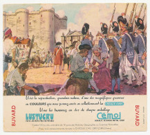 Buvard 17.3 X 15.4 Chocolat CEMOI Pâtes LUSTUCRU La Révolution  La Prise De La Bastille En 1789 *Buvard" écrit En Rouge - Cocoa & Chocolat