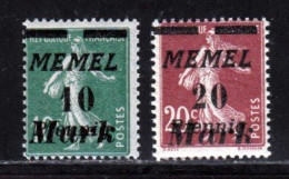 Memel 1922 Yvert 79 / 80 ** TB - Ungebraucht