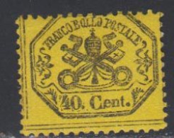 Etats Pontificaux 1868 Yvert 24 (*) TB Neuf Sans Gomme - Papal States