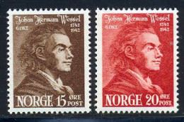 Norvege 1942 Yvert 242 / 243 ** TB - Ongebruikt