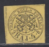 Etats Pontificaux 1852 Yvert 5 (*) TB Neuf Sans Gomme - Papal States