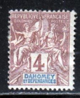 Dahomey 1901 Yvert 8 * TB Charniere(s) - Neufs