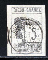 Diego-Suarez 1890 Yvert 7 (o) B Oblitere(s) - Gebraucht