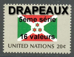 NU (New York) 1984 Yvert 416 / 431 ** TB Drapeaux Bord De Feuille - Neufs