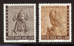 Vatican Express 1966 Yvert 17 / 18 ** TB Bord De Feuille - Urgente