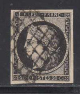 France 1849 Yvert 3 (o) B Oblitere(s) - 1849-1850 Ceres