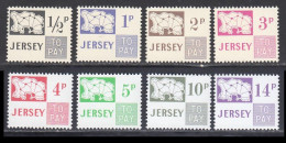 Jersey Taxe 1971 Yvert 7 / 14 ** TB Bord De Feuille - Jersey