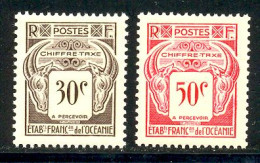 Oceanie Taxe 1948 Yvert 19 / 20 ** TB - Postage Due