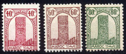Maroc 1943 Yvert 206 - 208 - 210 ** TB - 3eme Tirage - Unused Stamps