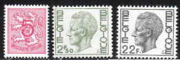 Belgique 1974 Yvert 1715 - 1717 - 1720 ** TB - Unused Stamps