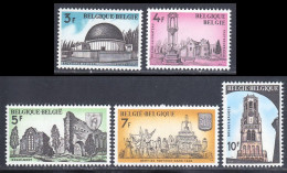 Belgique 1974 Yvert 1710 / 1714 ** TB Bord De Feuille - Unused Stamps