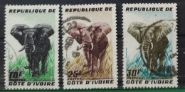 Cote D'Ivoire  Elfenbeinküste 1959 Elefanten Mi 204/06° Gest. - Côte D'Ivoire (1960-...)