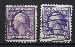 ETATS UNIS Ca.1908-09: Lot D'obl., 2 Nuances - Usados