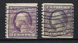 ETATS UNIS Ca.1908-09: Lot D'obl., 2 Nuances - Used Stamps