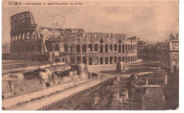 CARTOLINA ROMA COLOSSEO CON ANNULLO TARGHETTA LISTA NAZIONALE - Colosseum