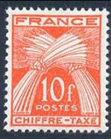 France Taxe 1943 Yvert 76 ** TB Bord De Feuille - 1859-1959 Postfris