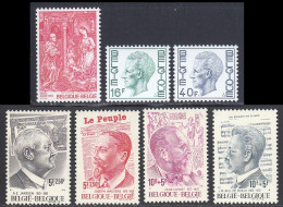 Belgique 1977 Yvert 1869 / 1875 ** TB Coin De Feuille - Unused Stamps