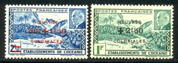 Oceanie 1944 Yvert 169 / 170 ** TB - Unused Stamps