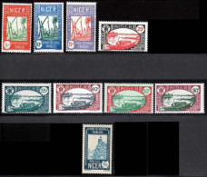 Niger 1926 Yvert 32-34A-35-36-38A-39-41-44-47-49/51 ** TB Bord De Feuille - Ongebruikt