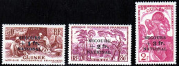 Guinee 1941 Yvert 172 - 173 - 175 ** TB Secours National - Nuevos