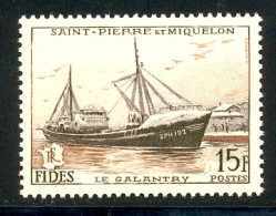 St Pierre Et Miquelon 1956 Yvert 352 ** TB FIDES Bord De Feuille - Neufs