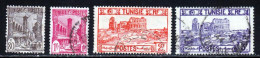 Tunisie 1941 Yvert 210 - 212 - 217 - 220 (o) B Oblitere(s) - Usados