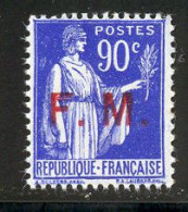 France Franchise 1939 Yvert 9 ** TB - Sellos De Franquicias Militares