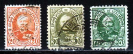 Luxembourg 1891 Yvert 61 - 63 - 64 (o) B Oblitere(s) - 1891 Adolfo De Frente