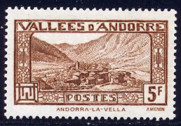 Andorre Francais 1937 Yvert 43 ** TB Bord De Feuille - Unused Stamps