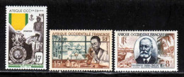 AOF 1954 Yvert 46 - 48 - 50 ** TB - Unused Stamps