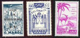 Maroc 1947 Yvert 238 - 239 - 244 ** TB - Unused Stamps