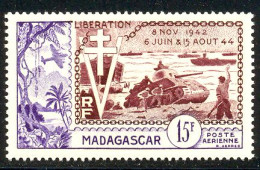 Madagascar PA 1954 Yvert 74 ** TB Liberation Bord De Feuille - Aéreo