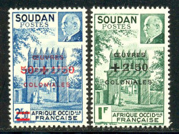 Soudan 1944 Yvert 133 / 134 ** TB Bord De Feuille - Neufs