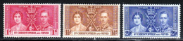 Saint Christophe 1937 Yvert 90 / 92 ** TB - St.Christopher-Nevis-Anguilla (...-1980)