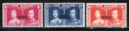 Niue 1937 Yvert 59 / 61 ** TB - Niue