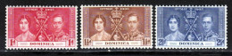 Dominique 1937 Yvert 89 / 91 ** TB - Dominica (...-1978)