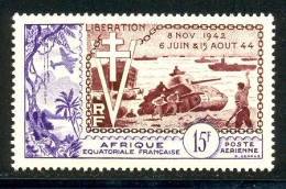 AEF PA 1954 Yvert 57 ** TB Liberation Bord De Feuille - Unused Stamps