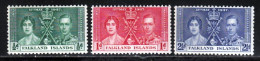 Falkland 1937 Yvert 75 / 77 ** TB - Falkland Islands