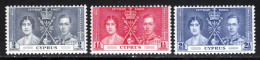 Chypre 1937 Yvert 131 / 133 ** TB - Chypre (...-1960)