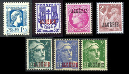 Algerie 1945 Yvert 214 - 226 - 229 - 234 - 237 - 239 - 240 ** TB - Neufs