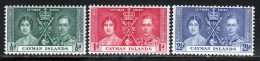 Caimans 1937 Yvert 101 / 103 ** TB Bord De Feuille - Cayman Islands