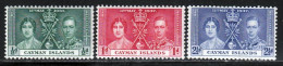 Caimans 1937 Yvert 101 / 103 ** TB Bord De Feuille - Kaimaninseln