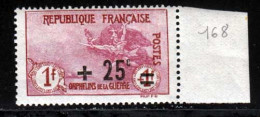 France 1922 Yvert 168 ** TB Bord De Feuille - Other & Unclassified