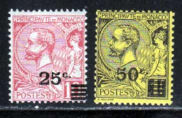 Monaco 1922 Yvert 52 / 53 ** TB - Unused Stamps
